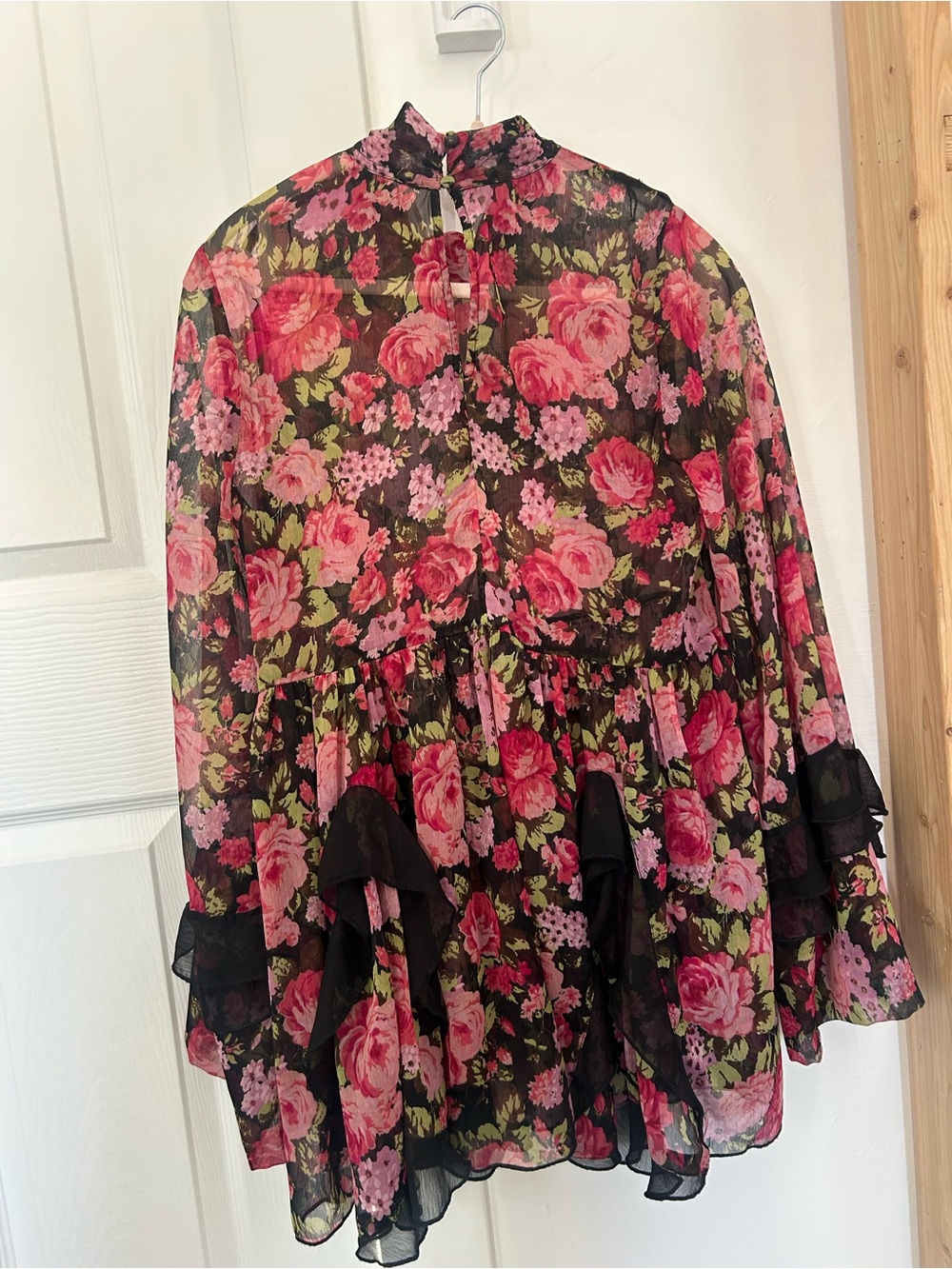 Free People Floral Chiffon Dress - Picture 4 of 5